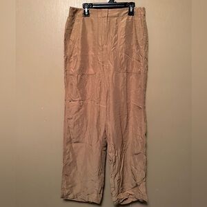 Reimagined by J. Crew Size 6 Linen Blend Brown Pants
